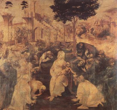 LEONARDO da Vinci Adoration of the Magi (mk08) oil painting picture